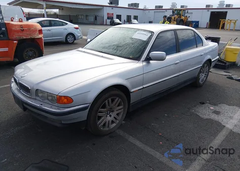2000 BMW 740Il из США, поврежденный, VIN WBAGH834XYDP14384